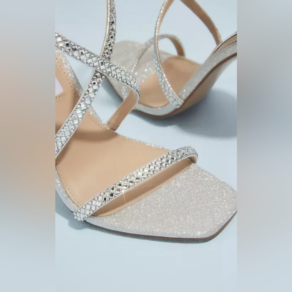 NEW Steve Madden Strappy Baguette Crystal Strap Stiletto Heels! - Picture 5 of 6